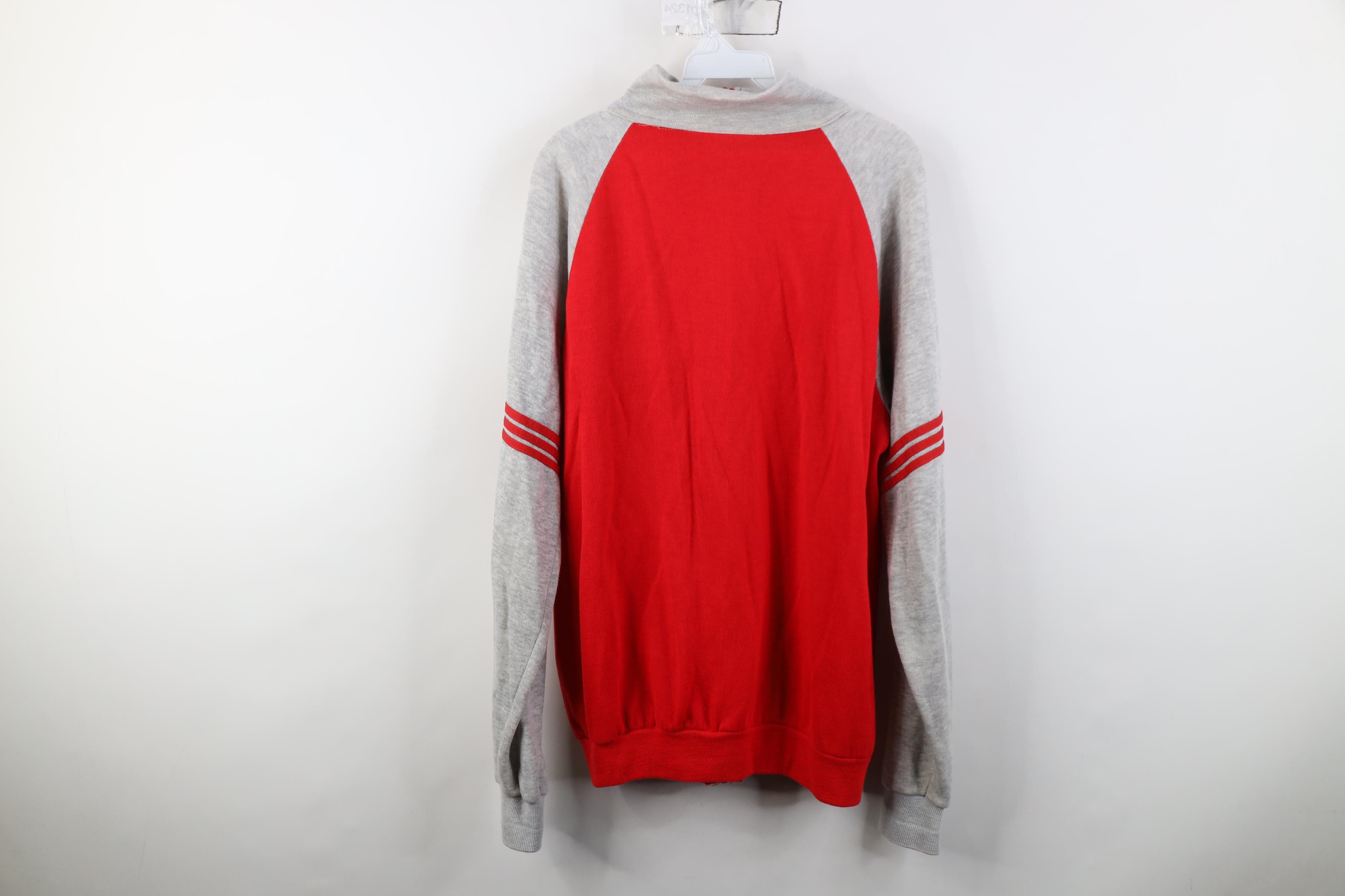 Vintage Vintage 70s Streetwear Black Tennis Track Jacket Red USA Size US XL / EU 56 / 4 - 12 Thumbnail