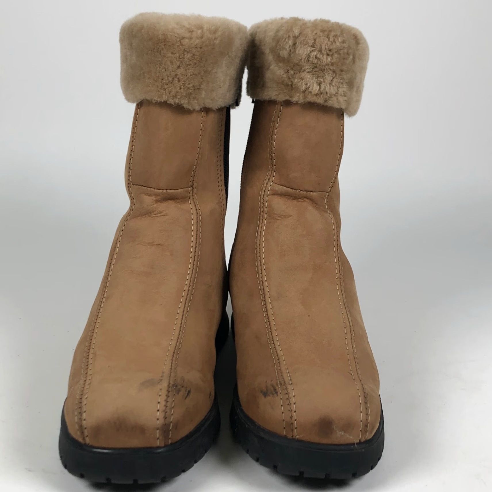 Vintage VINTAGE Martino Boots Womens Brown Leather Shearling Lined Zip Mid-Calf D Width 9.5 Size US 10 / IT 40 - 2 Thumbnail