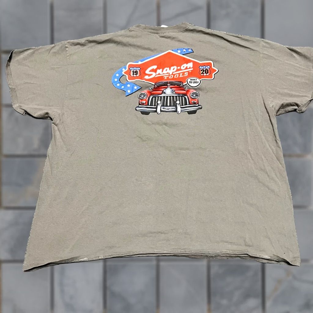 Vintage SnapOn Tools Shirt Mens XXL Gray Tee Graphic Print Size US XXL / EU 58 / 5 - 1 Thumbnail