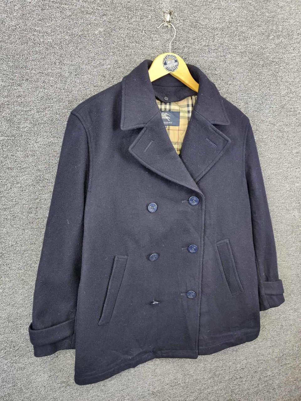 Burberry × Vintage Vintage Burberry Nova Check Double Breasted Wool Coat Jacket Size US M / EU 48-50 / 2 - 5 Thumbnail