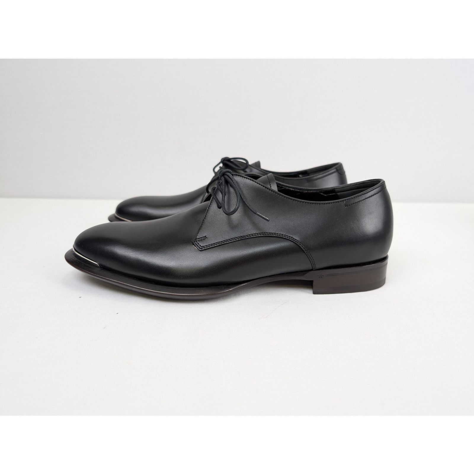 Alexander McQueen o1rshd1 Scarpa Pelle S.Cuoio Calf Boots Shoe in Black Size US 12.5 / EU 45-46 - 12 Thumbnail