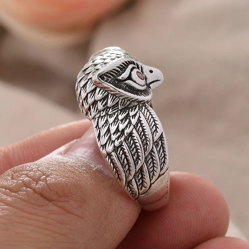 Jewelry Vintage Owl Bird Ring Size ONE SIZE - 3 Thumbnail