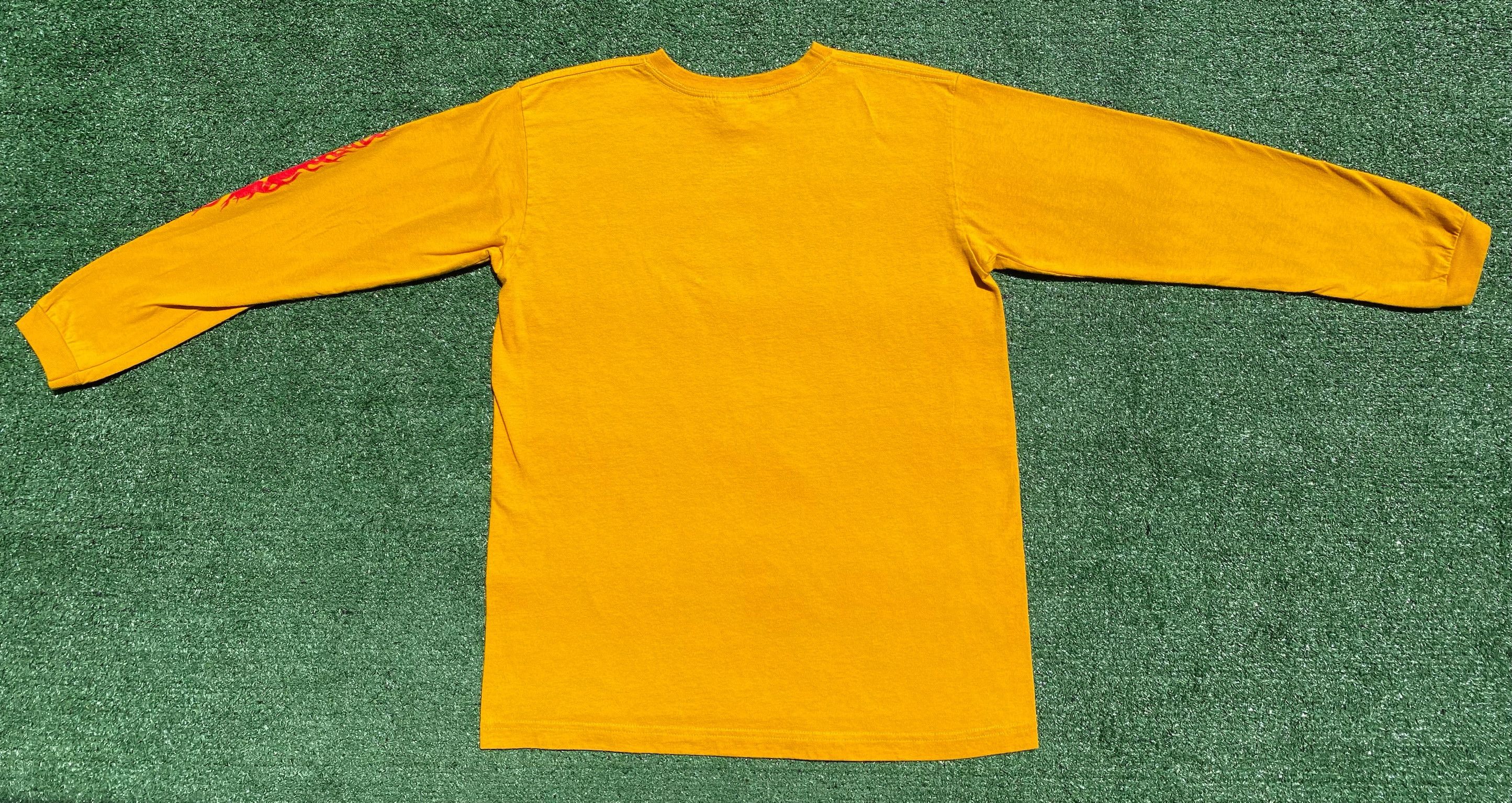 Vintage 90’s Utility Dragon Flames Yellow Long Sleeve T Shirt Medium Size US M / EU 48-50 / 2 - 8 Thumbnail