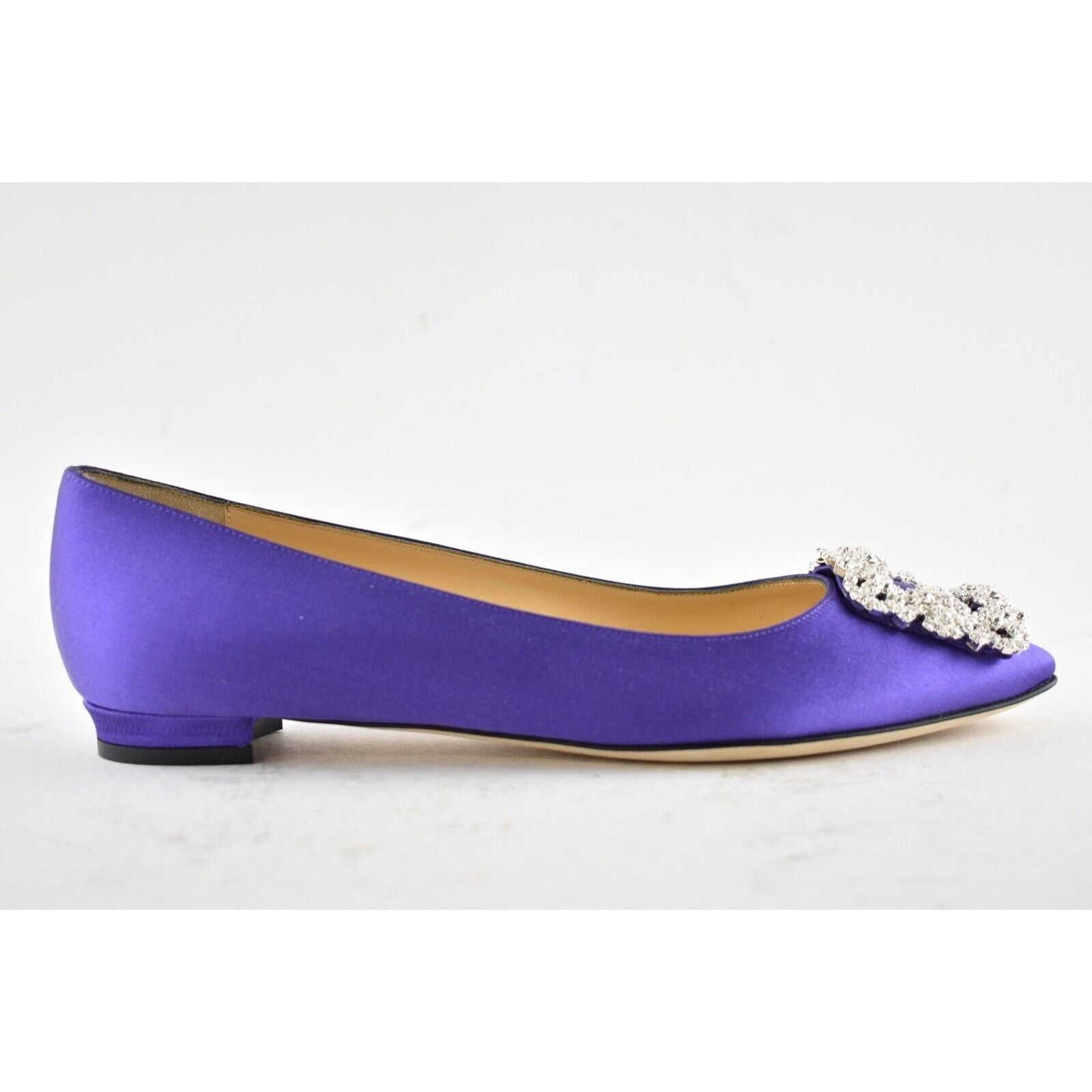 Manolo Blahnik Hangisi Satin Jewel Buckle Ballerina Ballet Flat 36 Size US 6 / IT 36 - 3 Thumbnail