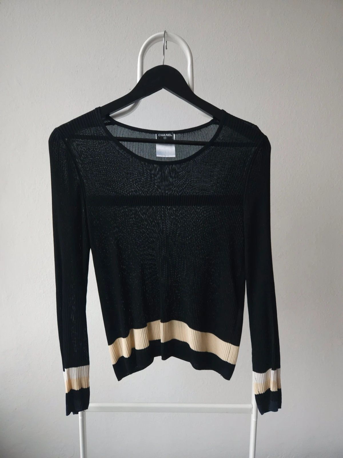 Chanel SS2001 Chanel viscose ribbed see through knit Size S / US 4 / IT 40 - 1 Thumbnail
