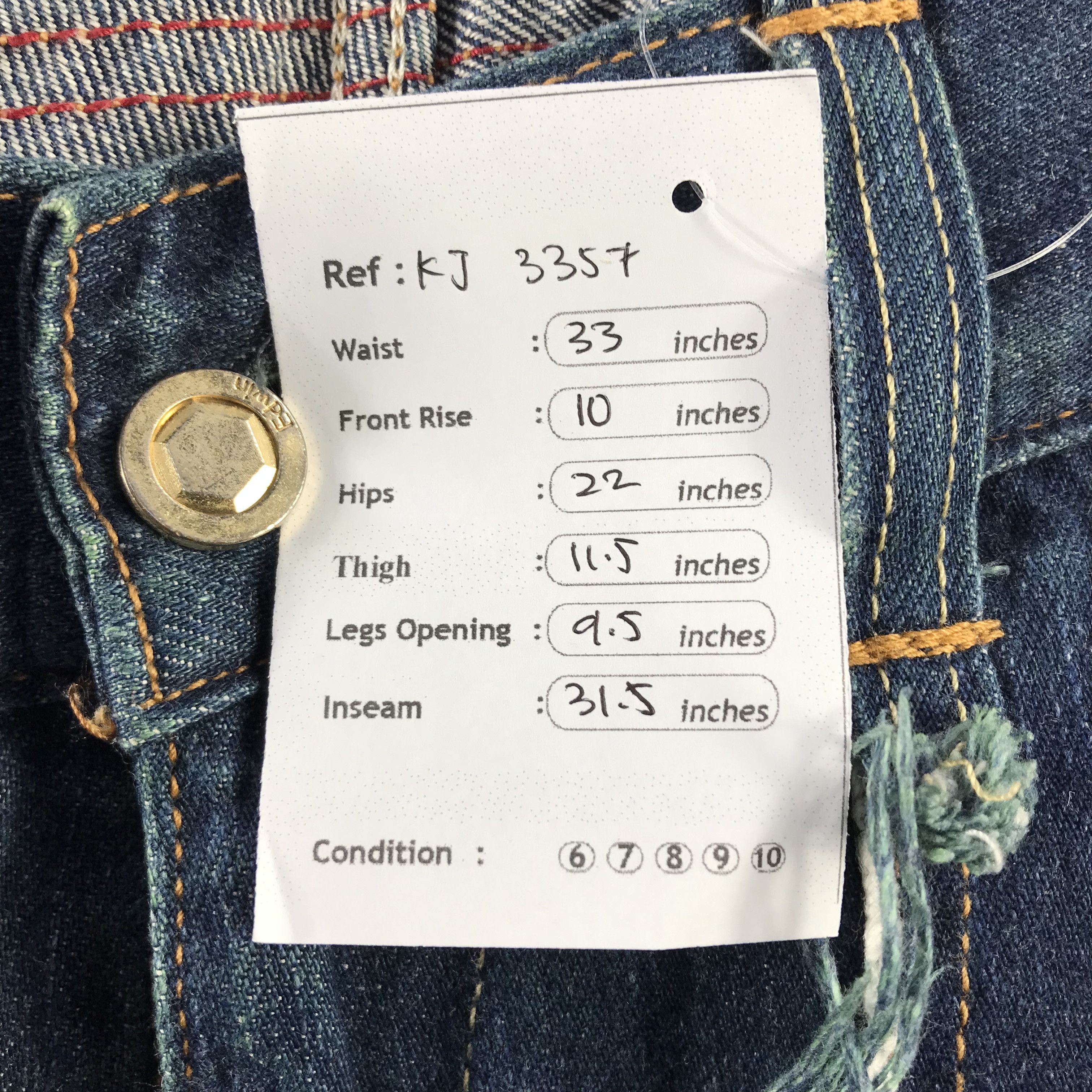 Edwin Vintage Edwin 503 Jeans Flare Denim KJ3357 Size US 31 - 13 Thumbnail