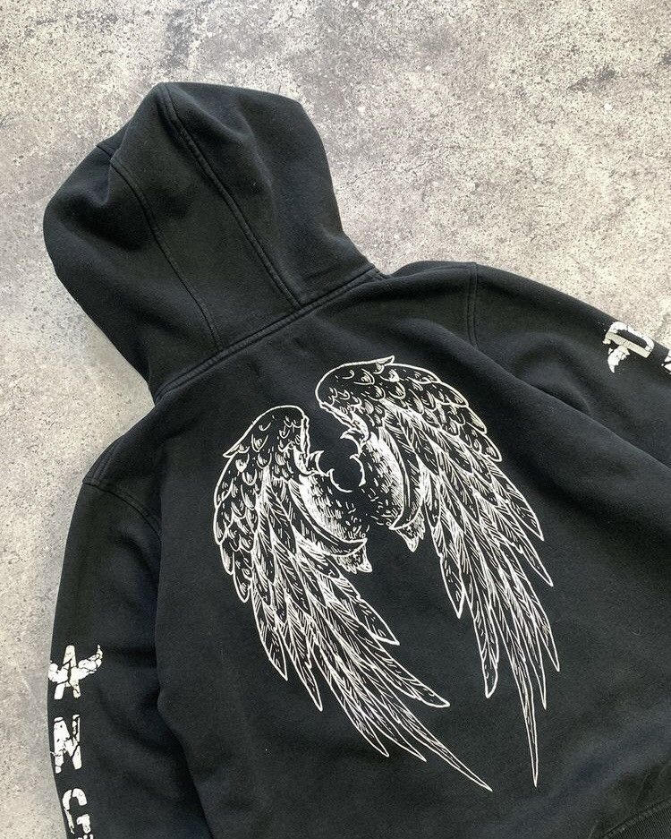 Affliction Vintage Insane Affliction Cyber Goth Opium Style Hoodie Y2K Size US M / EU 48-50 / 2 - 9 Thumbnail