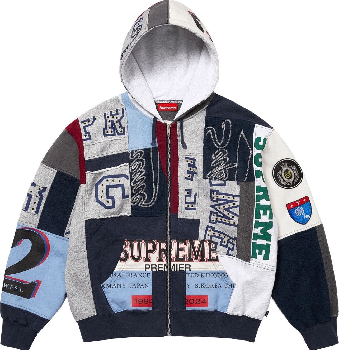 19SS /Supreme Patchwork Tie Dye Hooded Sweatshirt パッチ Supreme シュプリーム 19SS Patchwork Tie Dye Hooded