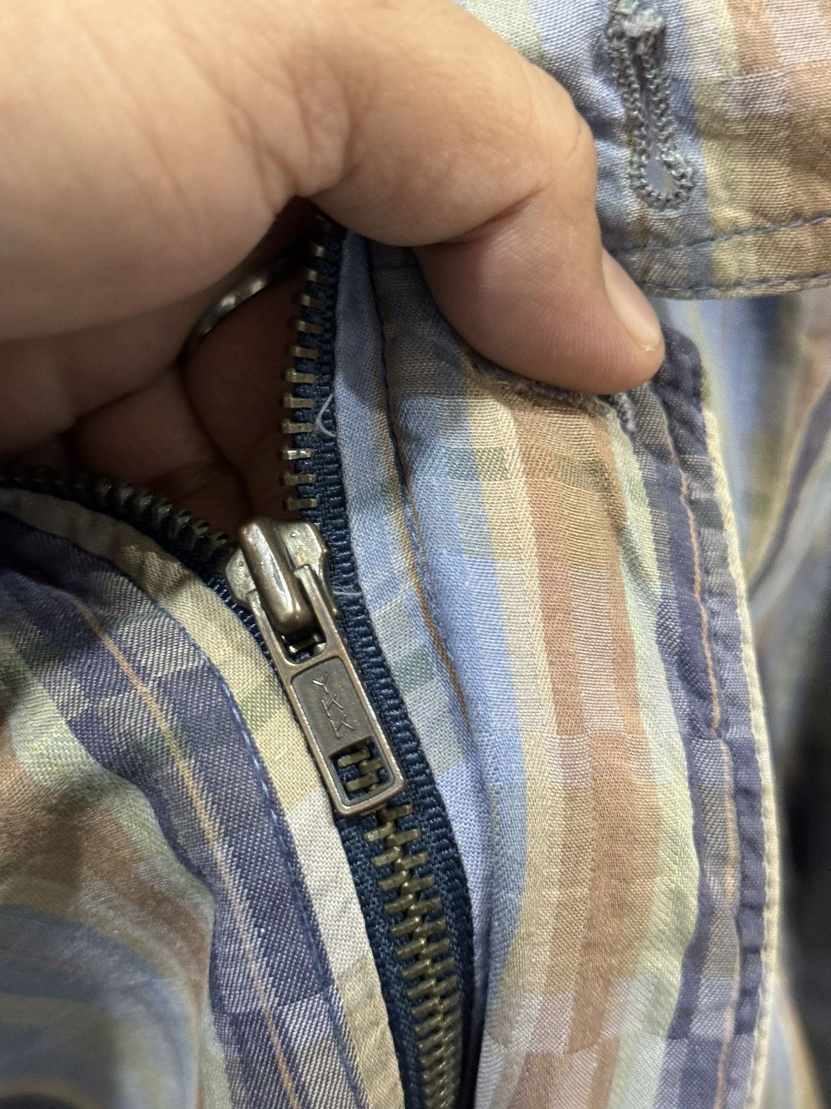 Vintage Balenciaga tartan windbreaker jacket