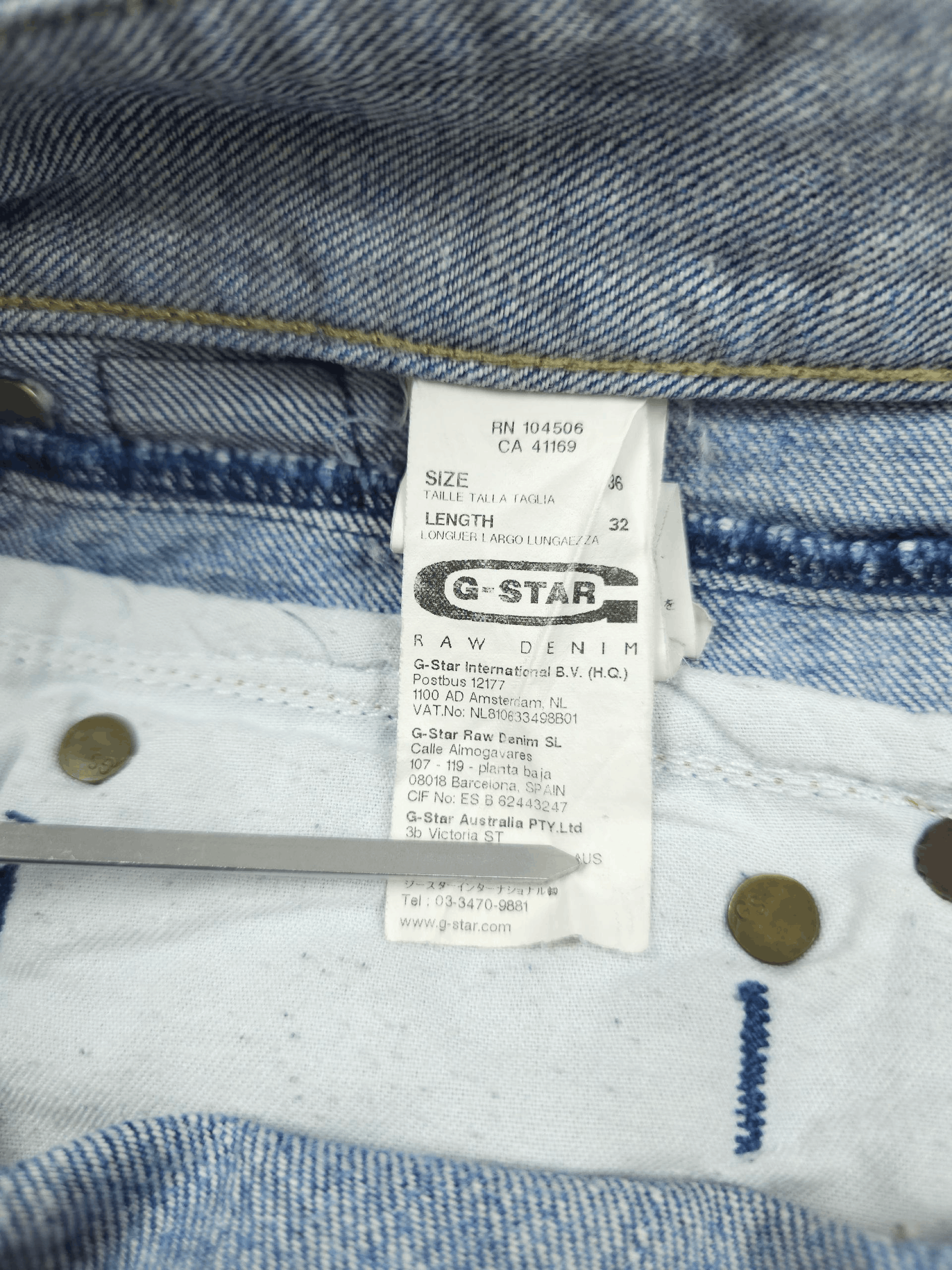 G-Star 💎 Vintage G-star 36/32 Relaxed Blue Cargo Denim Jeans Y2K Size US 36 / EU 52 - 9 Thumbnail