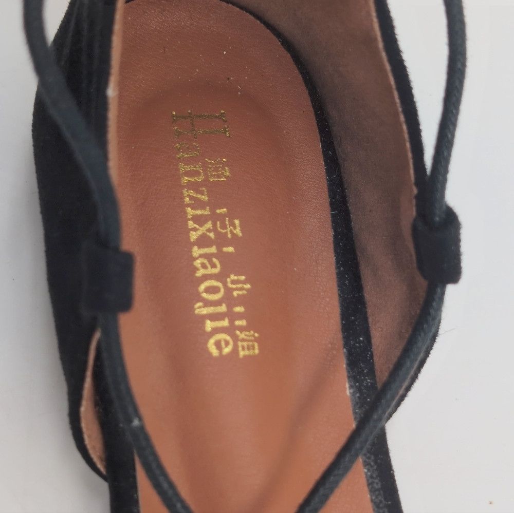 Other Black Hanzi Xiaojie Sz 8.5 Women's Lace-Up Roman Flats Size US 8.5 / IT 38.5 - 8 Thumbnail