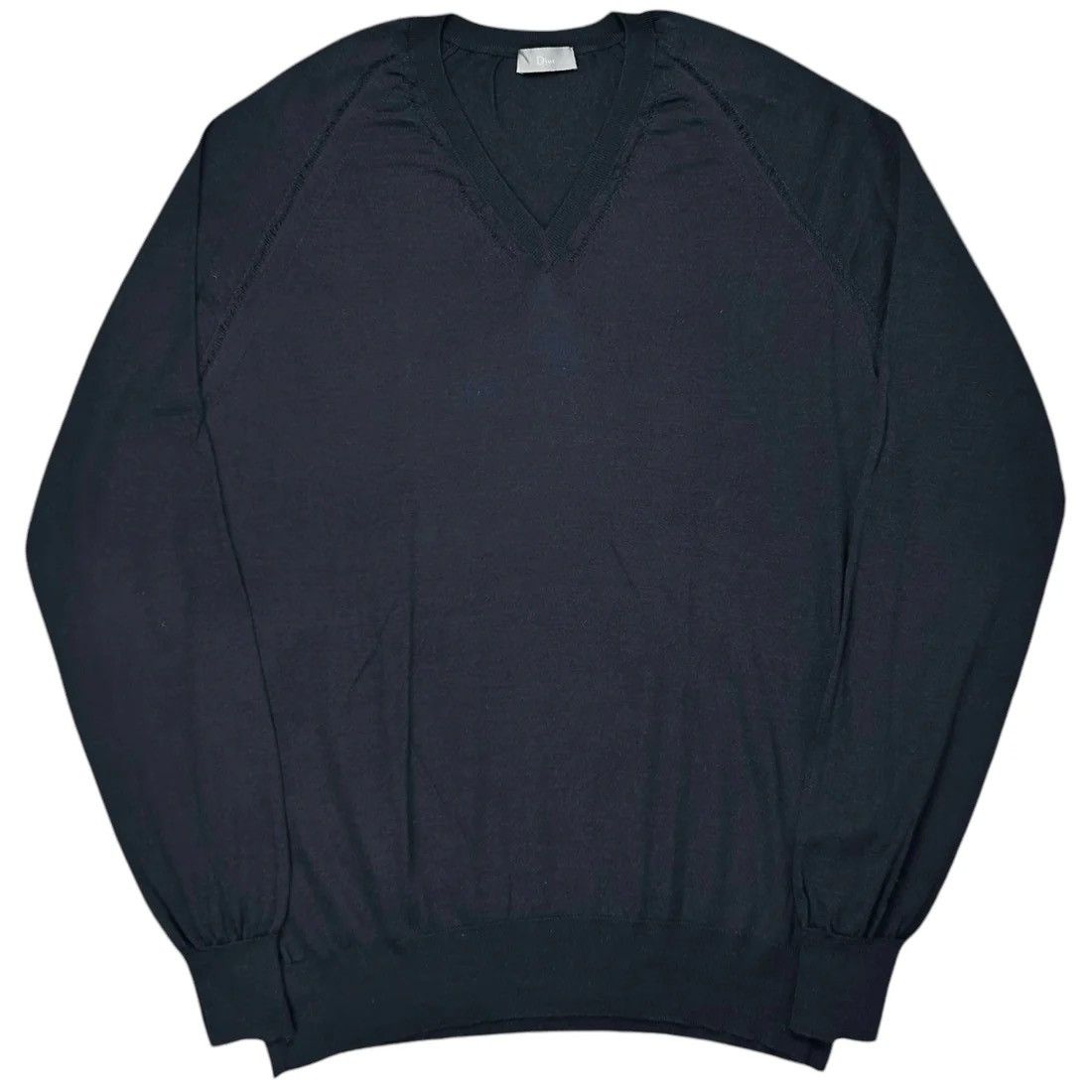 dior homme 04ss strip メッシュ　ニット　vネック DIOR HOMME SS04 by Hedi Slimane “STRIP” V-neck Wool Sweater