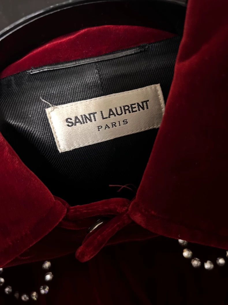 Saint Laurent Paris saint Laurent paris2016 FW Wine Red Velvet Note Jacket 250 Size US M / EU 48-50 / 2 - 3 Thumbnail
