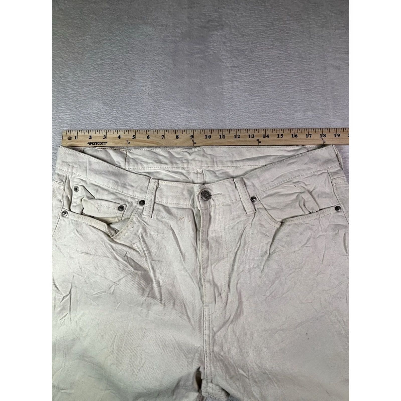 Levi's Levi's 510 Jeans White 36x32 Regular Straight Fit 5-Pocket Denim Cotton Zip Red Tab Logo Mens Jeans Size US 36 / EU 52 - 6 Thumbnail