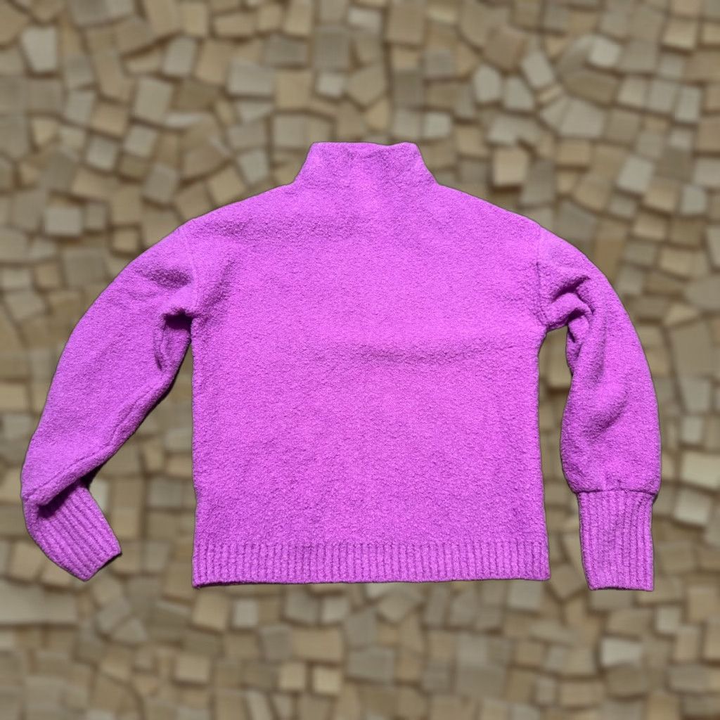 Vintage VINTAGE Marled Sweater Women’s Small Purple Pullover Turtleneck Long Sleeve Size S / US 4 / IT 40 - 1 Thumbnail