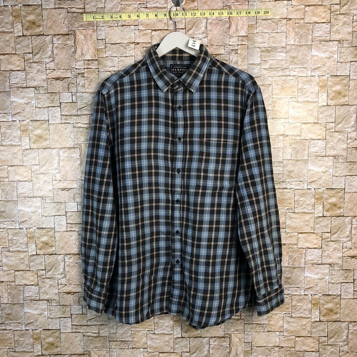 Flannel × Uniqlo Uniqlo Blue Checkred Flannel vintage #A218 Size US XL / EU 56 / 4 - 1 Thumbnail