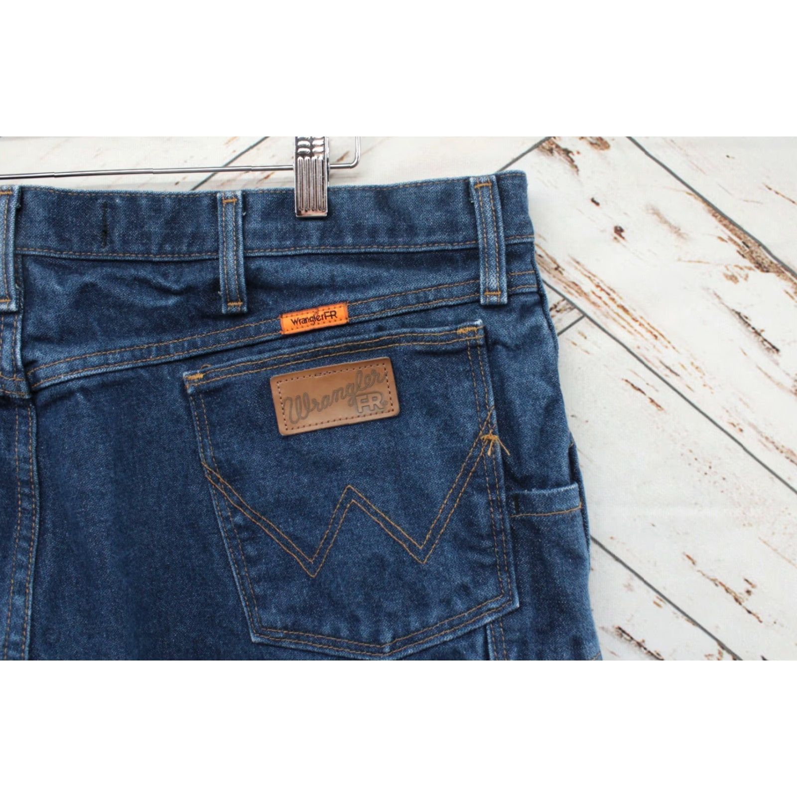 Wrangler Wrangler FR Jeans Mens 42X34 Flame Resistant Pants HRC2 Relaxed Fit Work Wear Denim Blue 5-Pocket Safety Workwear Mens Jeans FR31MWZ Size US 42 / EU 58 - 4 Thumbnail