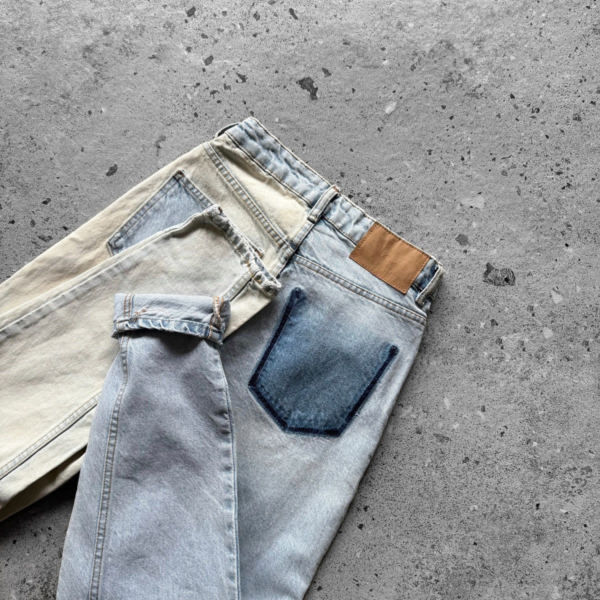 Designer × Zara Zara Womens Mom Fit Denim Jeans Blue White Zipper Closure Size 32" / US 10 / IT 46 - 5 Thumbnail