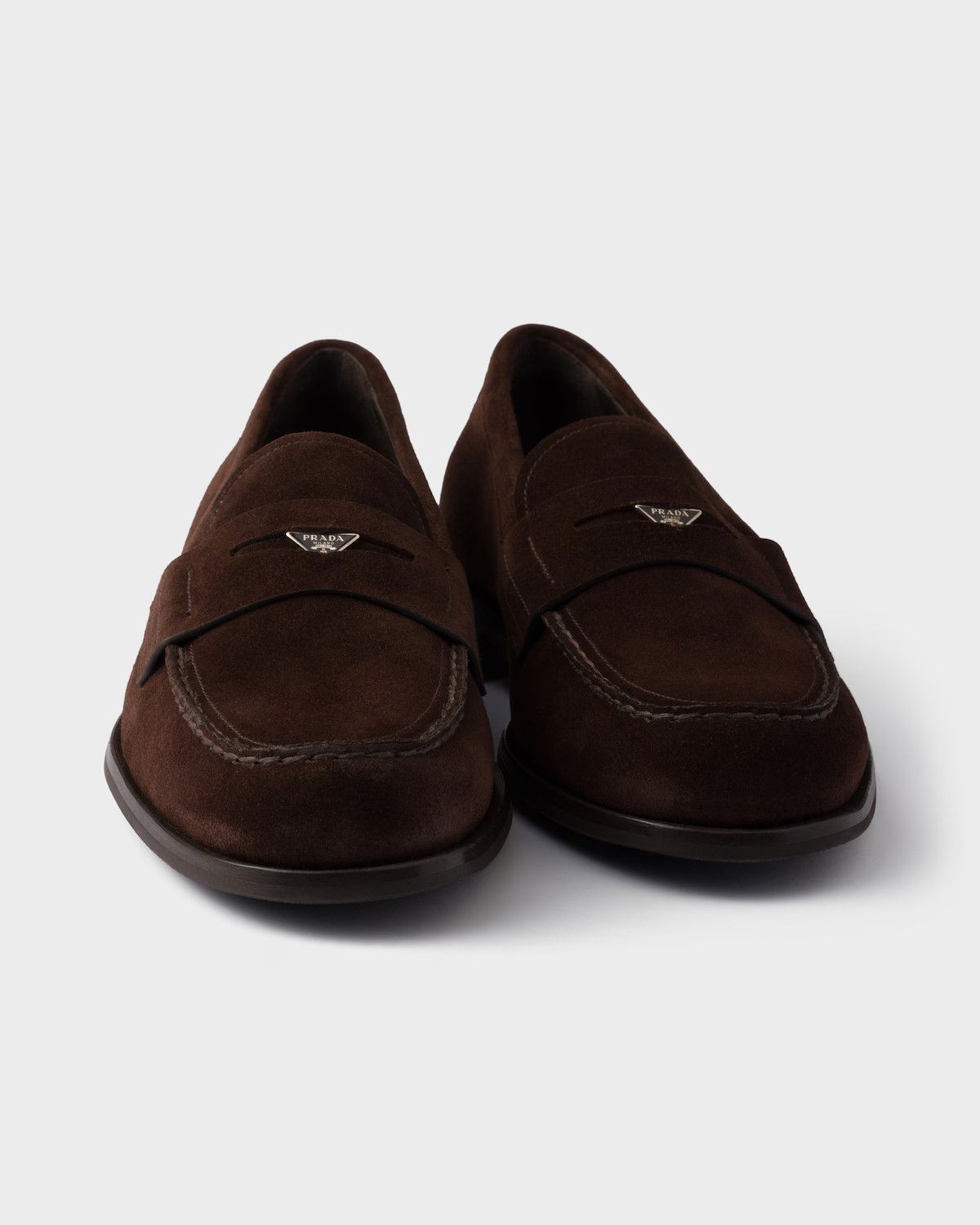 Prada o1mt1gz0226 Suede Loafers in Brown Size US 7.5 / EU 40-41 - 4 Thumbnail