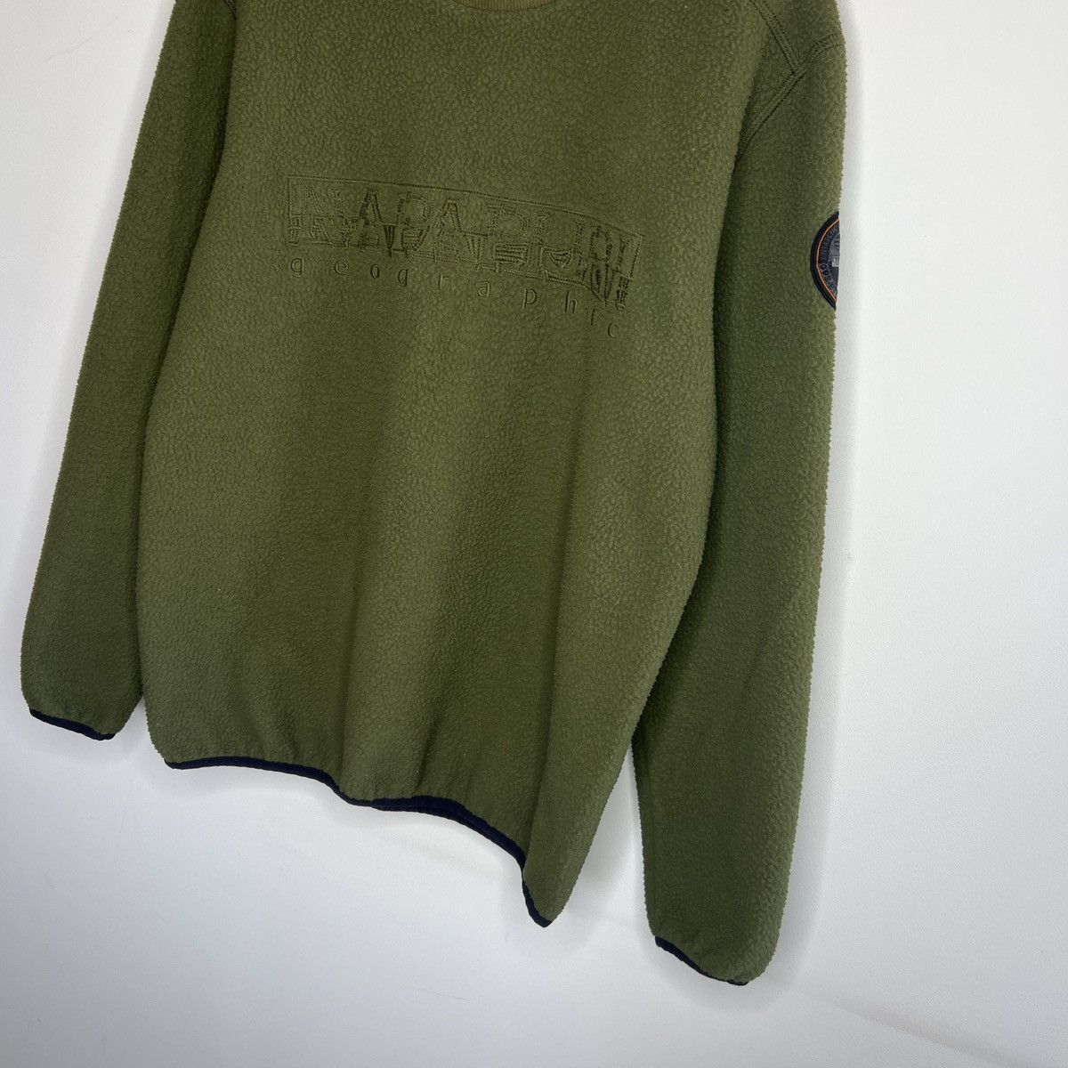 Napapijri × Vintage Napapijri Fleece Red Big logo Sweatshirt Crewneck Jacket Size US M / EU 48-50 / 2 - 2 Thumbnail