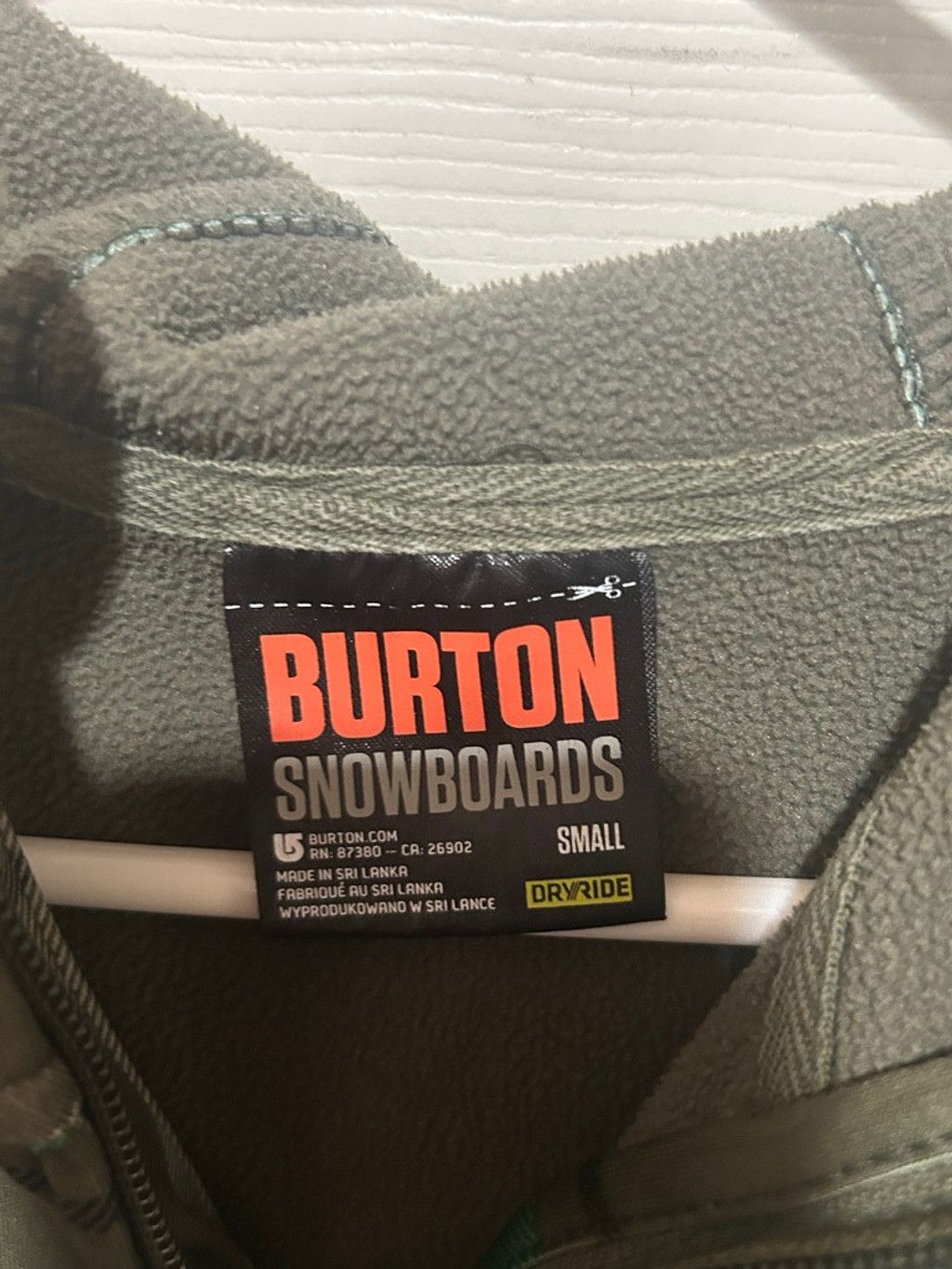 Burton Men's Burton Green Plaid Full-Zip Hoodie S Size US S / EU 44-46 / 1 - 3 Thumbnail