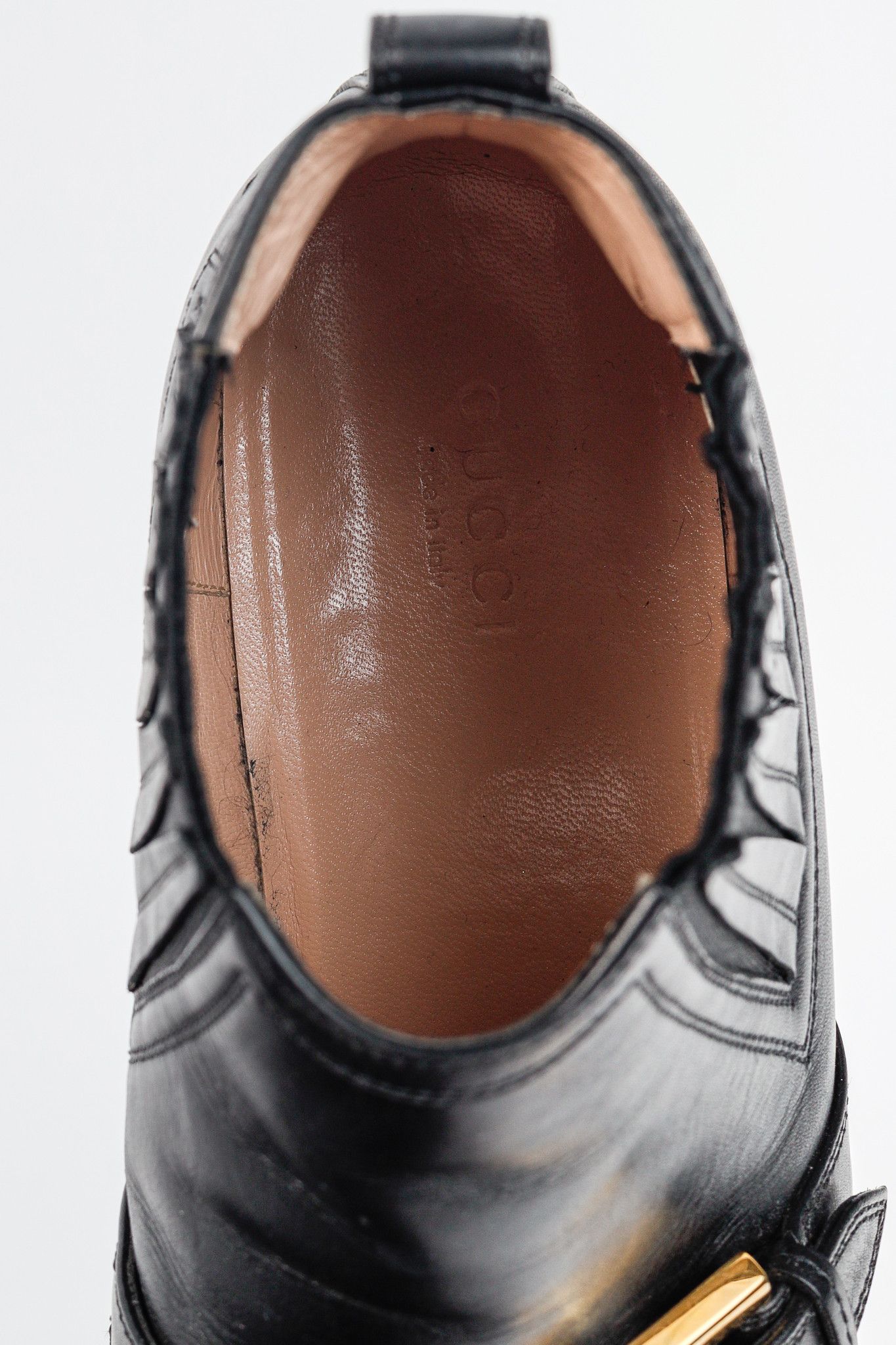 Gucci Gucci Worsh Black Leather Buckled Ankle Boots Size US 7.5 / IT 37.5 - 11 Thumbnail