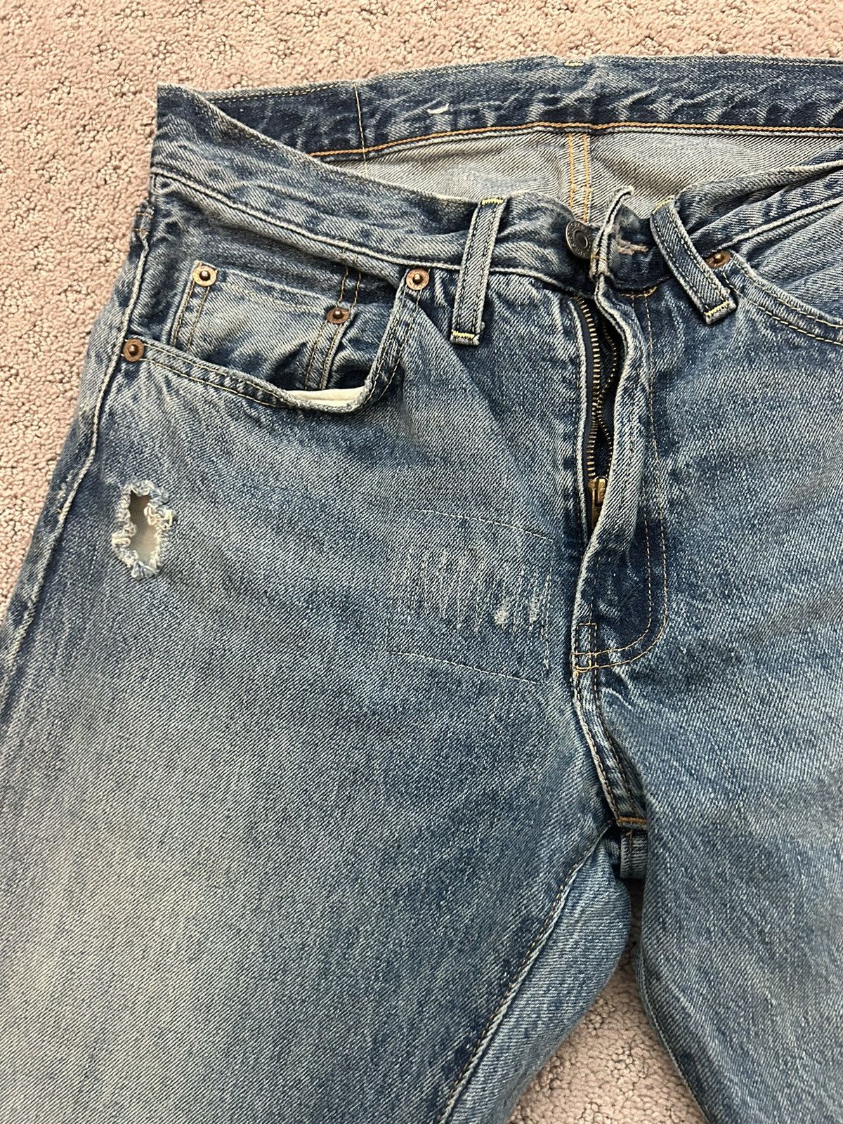 Levi's Vintage Big E Repaired Levi’s 501 Size US 29 - 6 Thumbnail