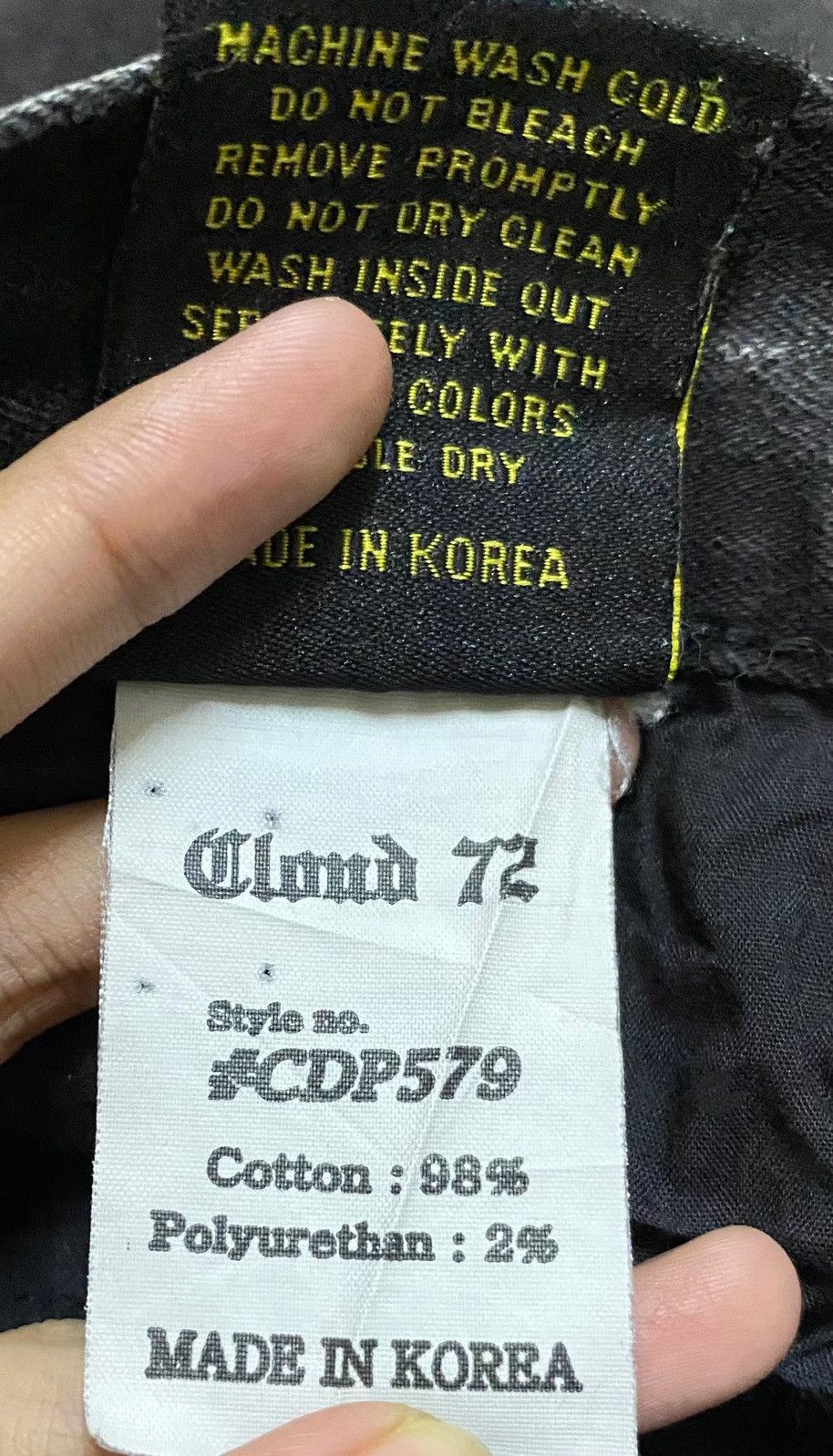 Japanese Brand Very Rare Design Vintage Japanese Brand Cloud 72 Jeans 2000s Size US 32 / EU 48 - 12 Thumbnail