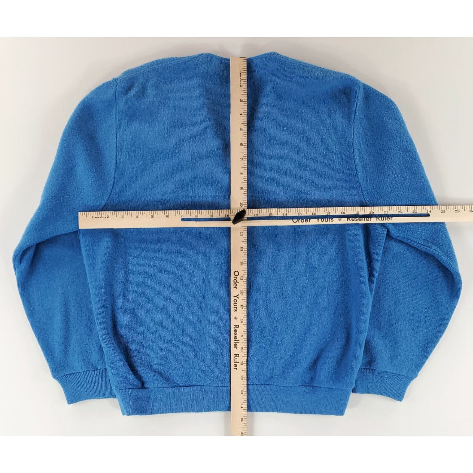 Izod VINTAGE Izod Sweater Cardigan 60s 70s Orlon Acrylic Blue Mens L Size US L / EU 52-54 / 3 - 7 Thumbnail