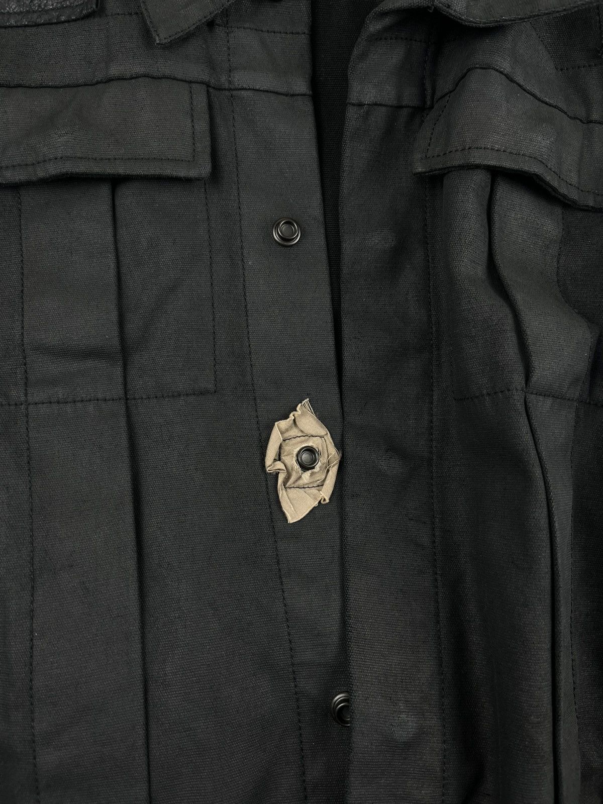 Rick Owens SS03 Rick Owens Suckerball Runway Waxed Cargo Denim Jacket Size US S / EU 44-46 / 1 - 4 Thumbnail