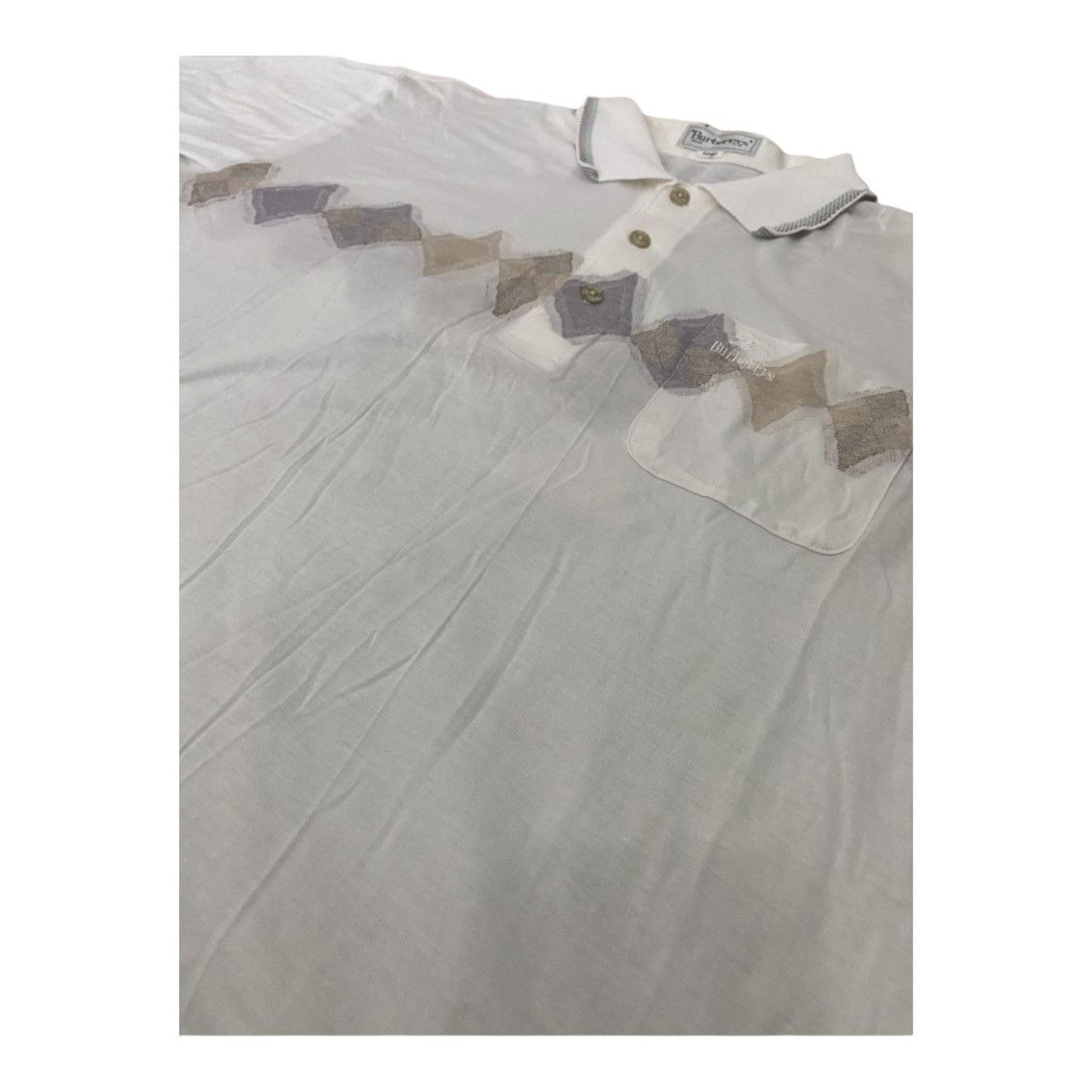 Burberry VINTAGE BURBERRY CHEST NOVACHECK EMBROIDERE LOGO POLO TEE Size US L / EU 52-54 / 3 - 3 Thumbnail