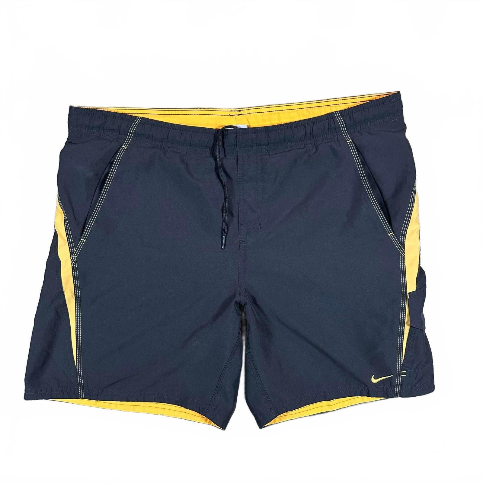 Nike Nike Mens Shorts Large Black Yellow Athletic Size US 34 / EU 50 - 1 Thumbnail
