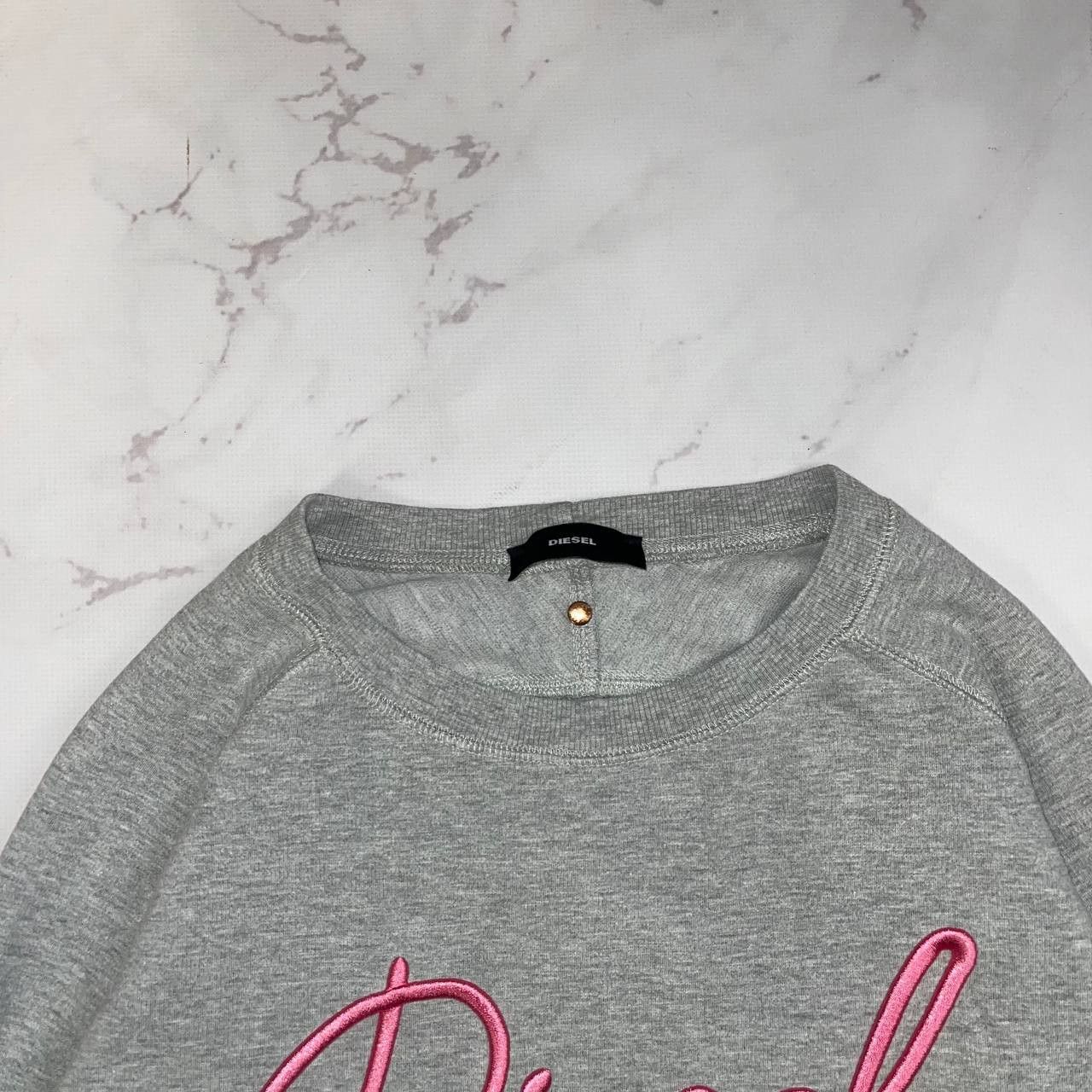 Diesel Diesel Vintage Embroidered Pink Logo Crewneck y2k style Size S / US 4 / IT 40 - 9 Thumbnail