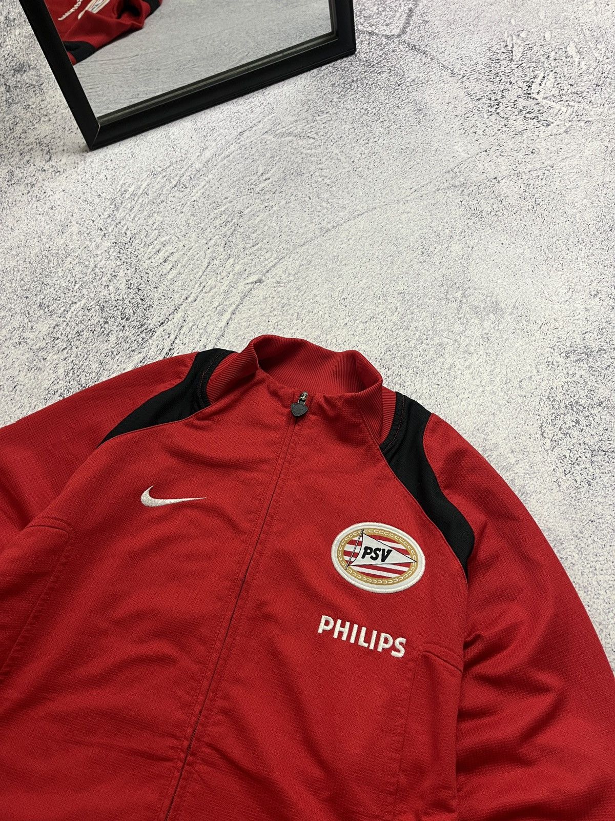 Nike Vintage Nike PSV Philips Track Jacket 2000s Soccer Football Size US S / EU 44-46 / 1 - 4 Thumbnail