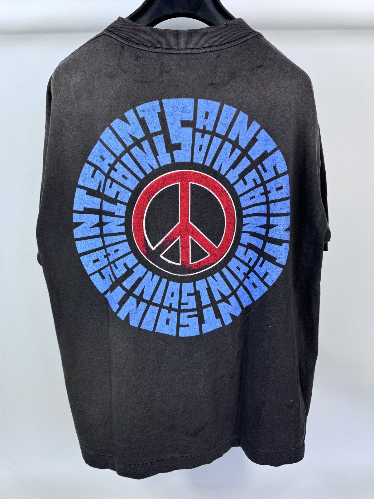 Saint Michael IDEOLOGICAL ABNORMALITY PRINT DISTRESSED T-SHIRT Size US L / EU 52-54 / 3 - 2 Thumbnail