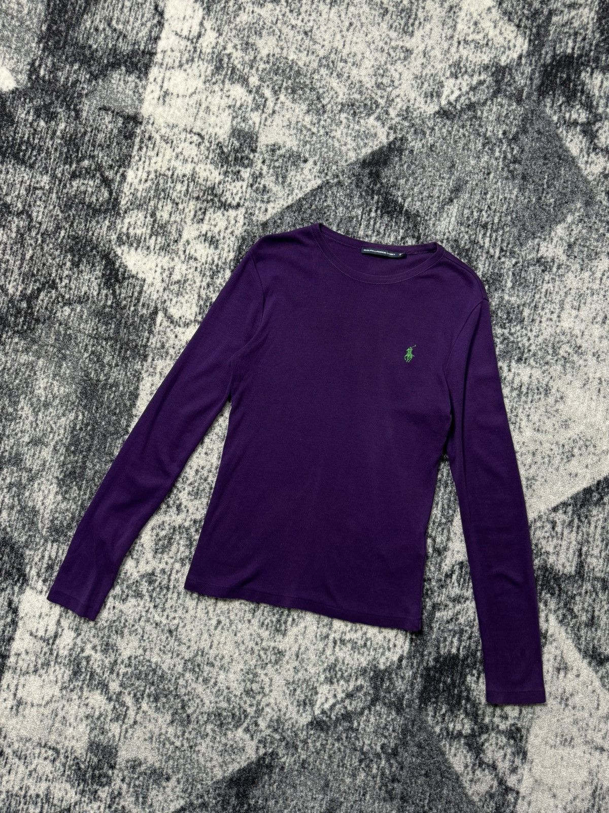Polo Ralph Lauren × Ralph Lauren Sport × Vintage Vintage Ralph Lauren Sport Long Sleeve Tee Shirt Green Pony Size S / US 4 / IT 40 - 1 Thumbnail