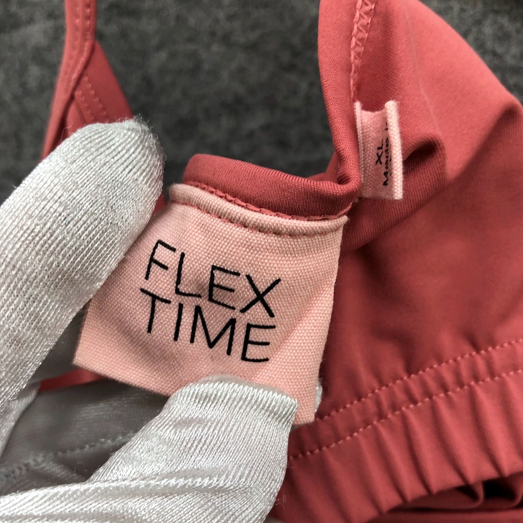 Vintage Flex Time Sports Bra Cami Top Womens XL Pink Cropped Longline Training Active Size XL / US 12-14 / IT 48-50 - 7 Thumbnail