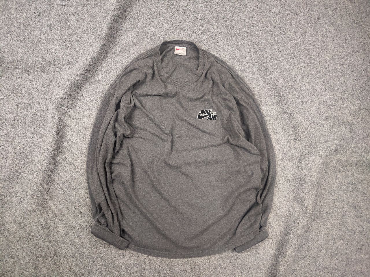 Nike Vintage 90's Nike Air Gray Oversized Long sleeve Y2K Style Size US XL / EU 56 / 4 - 1 Thumbnail