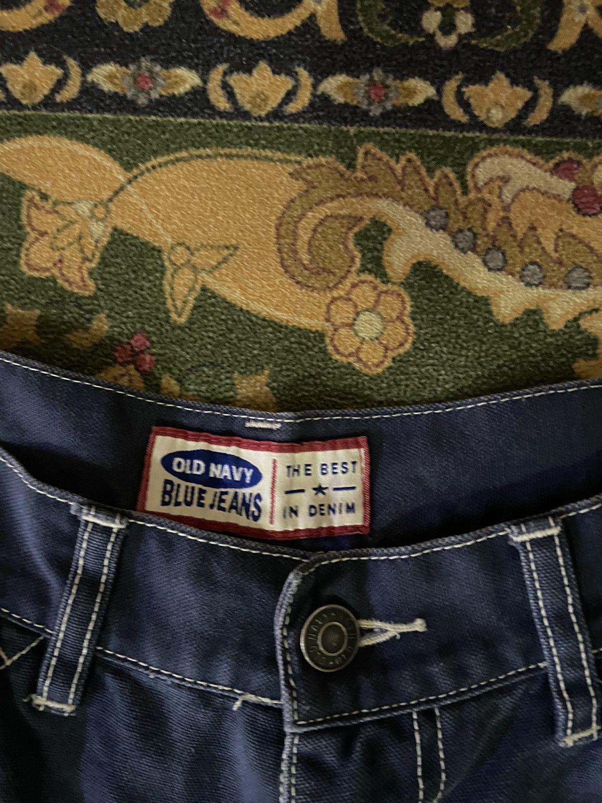 Old Navy × Vintage Vintage Old Navy Carpenter Baggy Blue Denim Size US 31 - 10 Thumbnail
