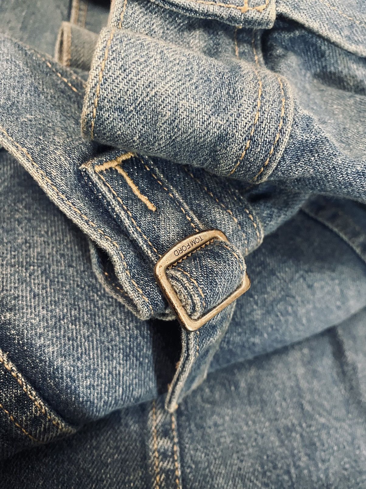 Tom Ford Tom Ford 🇺🇸 LA Icon Washed Denim Trucker Jacket XXL NWT Size US XXL / EU 58 / 5 - 16 Thumbnail