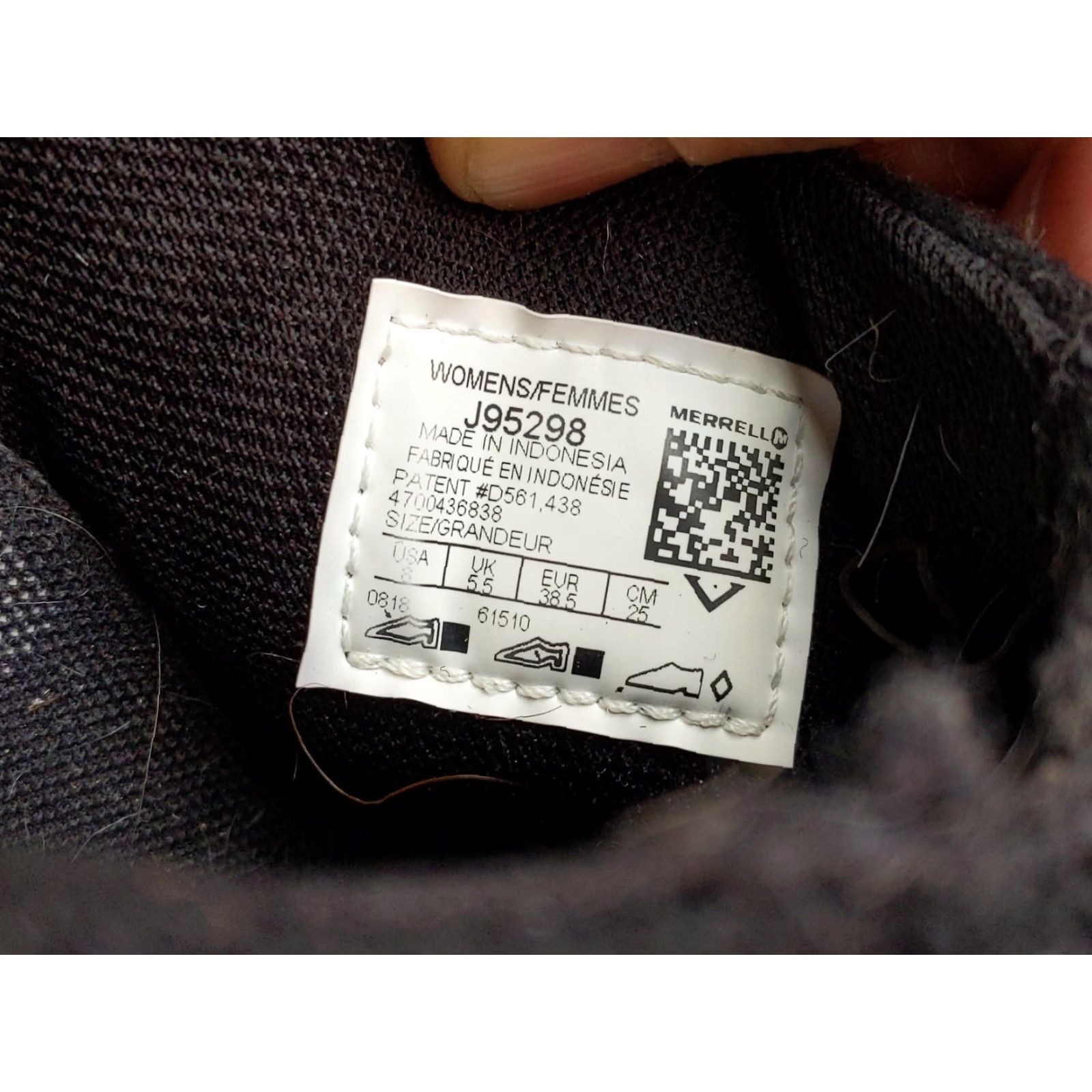 Merrell Merrell Womens Slip-On Slipper Black Fabric Buckle 8 M Fleece Indoor Outdoor J95298 Size M / US 6-8 / IT 42-44 - 4 Thumbnail