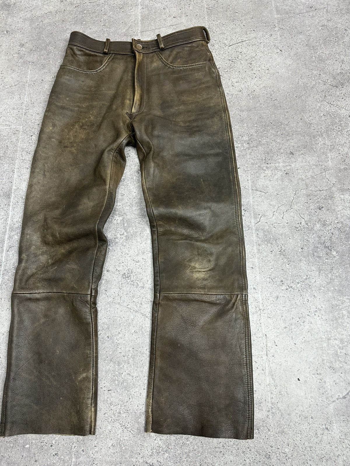 Leather Vintage IXS Leather Pants Black Motorcycle Y2K Archival Size US 31 - 6 Thumbnail