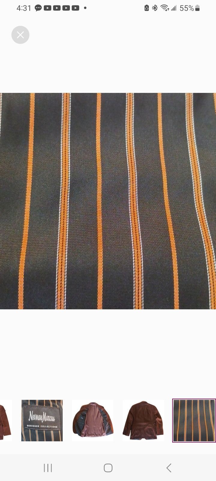 Neiman Marcus Neiman Marcus Designer Collections Brown Sports Jacket Size 38S - 6 Thumbnail