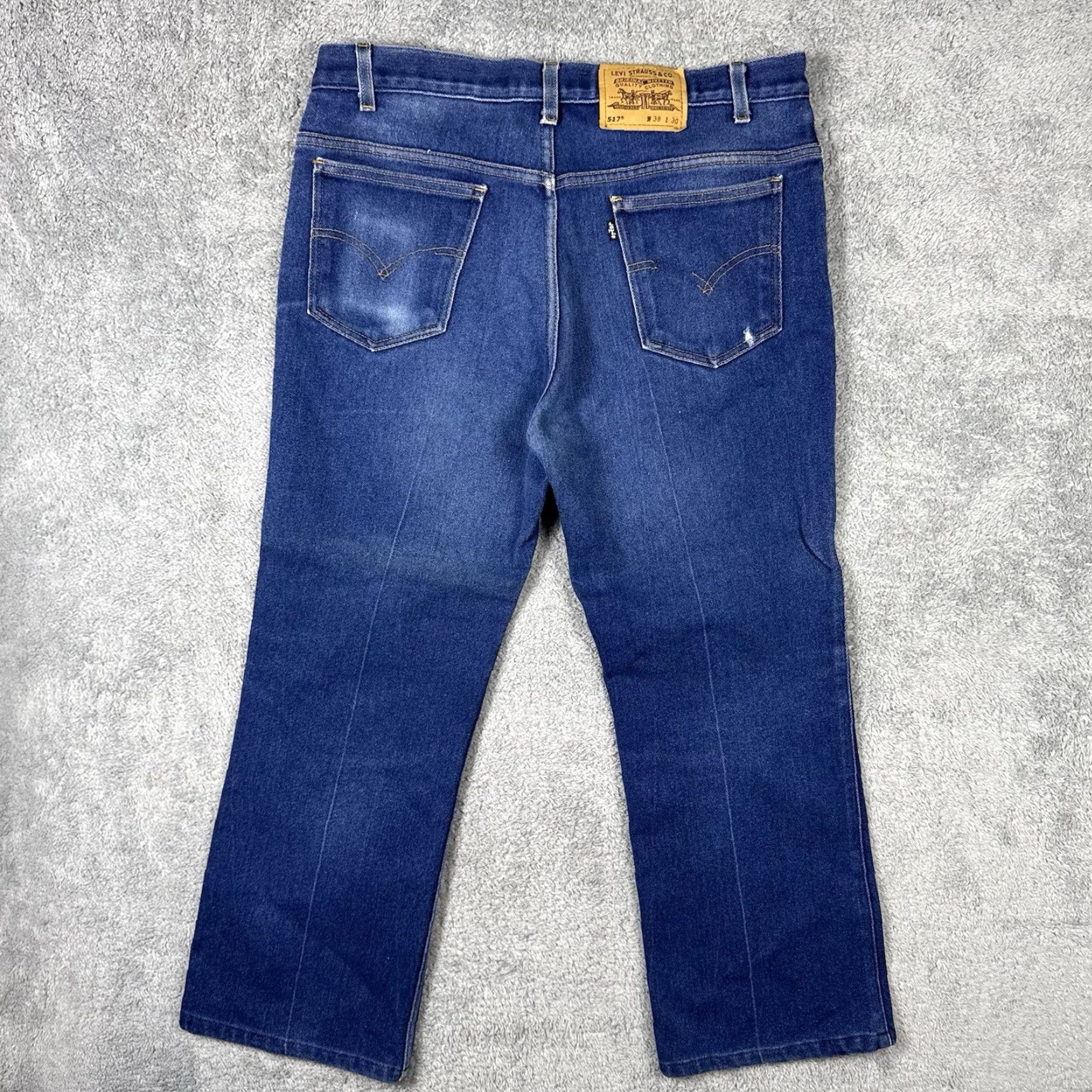 Levi's VINTAGE Levi's 517 Jeans Mens 36x28 Bootcut Denim Blue 90s Western USA Jeans Mens Size US 38 / EU 54 - 4 Thumbnail