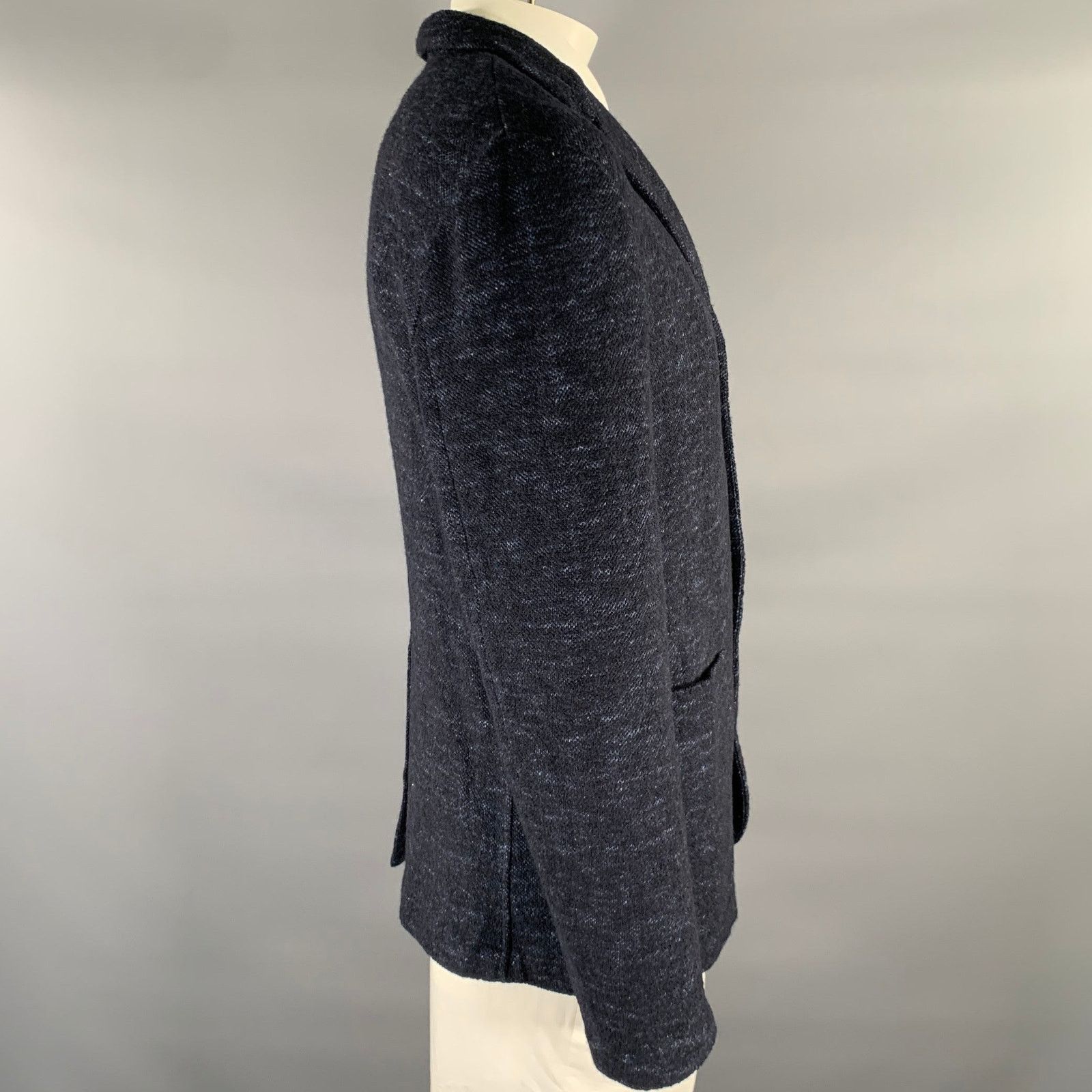 Barena BARENA Size 44 Navy Knit Wool Cotton Sport Coat Size 44R - 3 Thumbnail