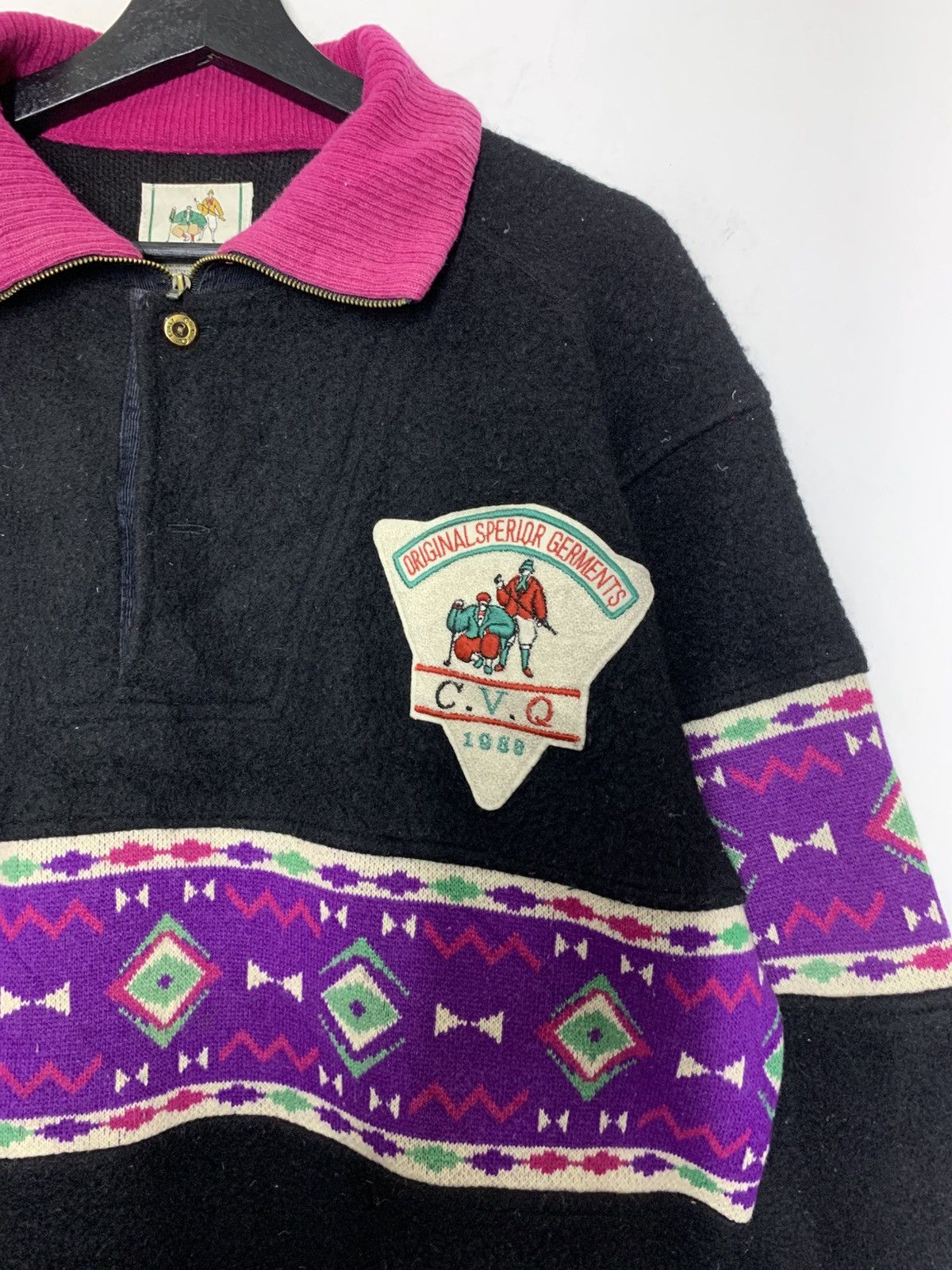 Vintage Vintage 80’s CDQ Golf Native Wool Ivy Sweatshirt Size US L / EU 52-54 / 3 - 4 Thumbnail
