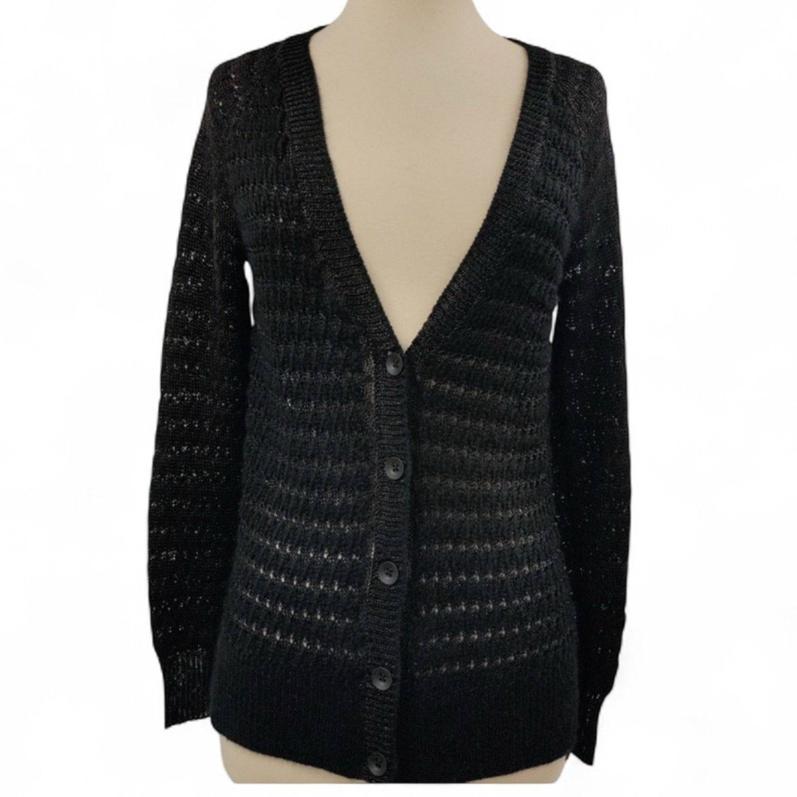 Rag & Bone Rag & Bone Alpaca Viscose Black Knit Cardigan Sweater M Size M / US 6-8 / IT 42-44 - 1 Thumbnail