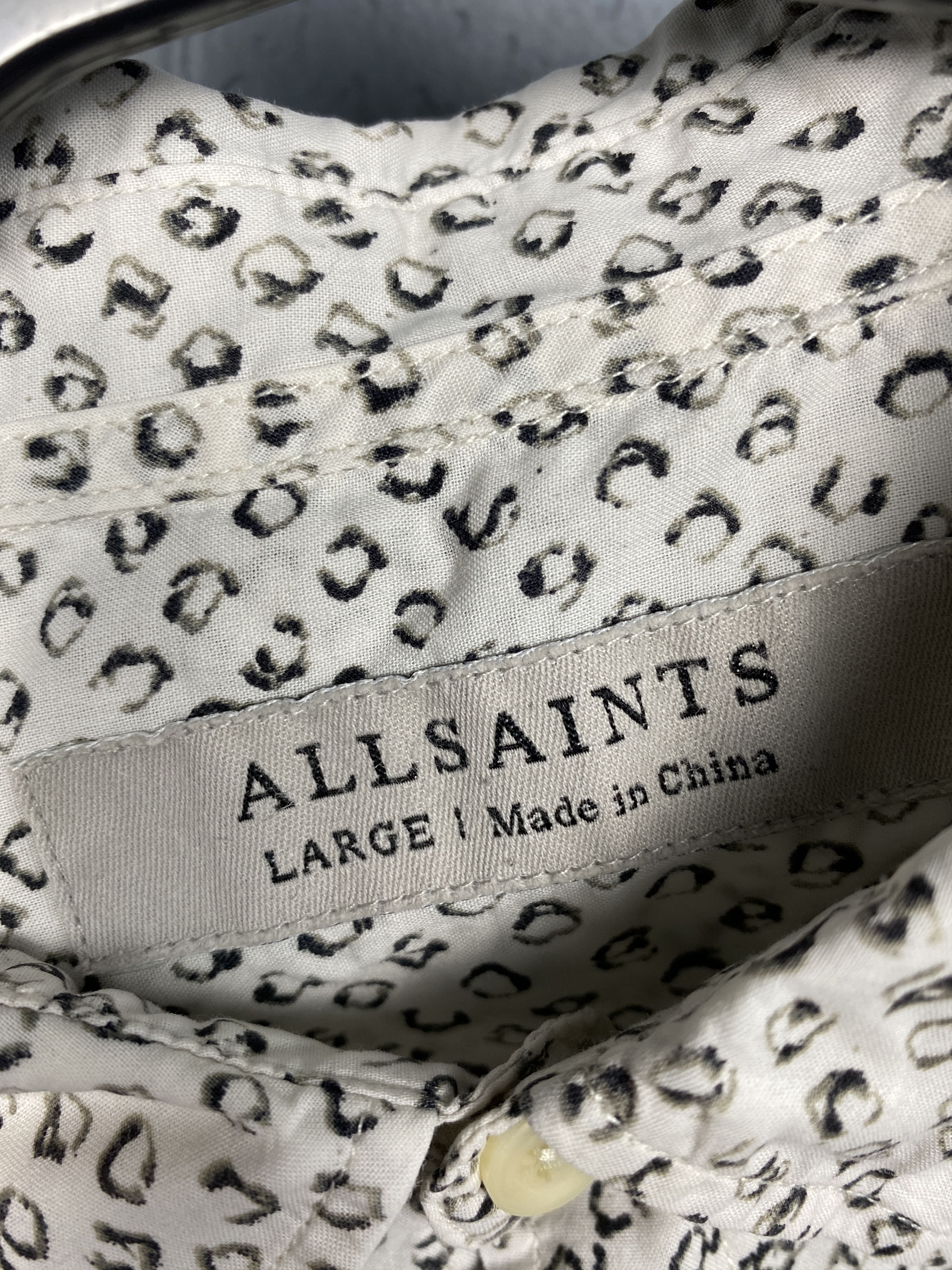 Allsaints Allsaints Vintage Mens Cardtridge Short Sleeve Shirt Size US L / EU 52-54 / 3 - 3 Thumbnail