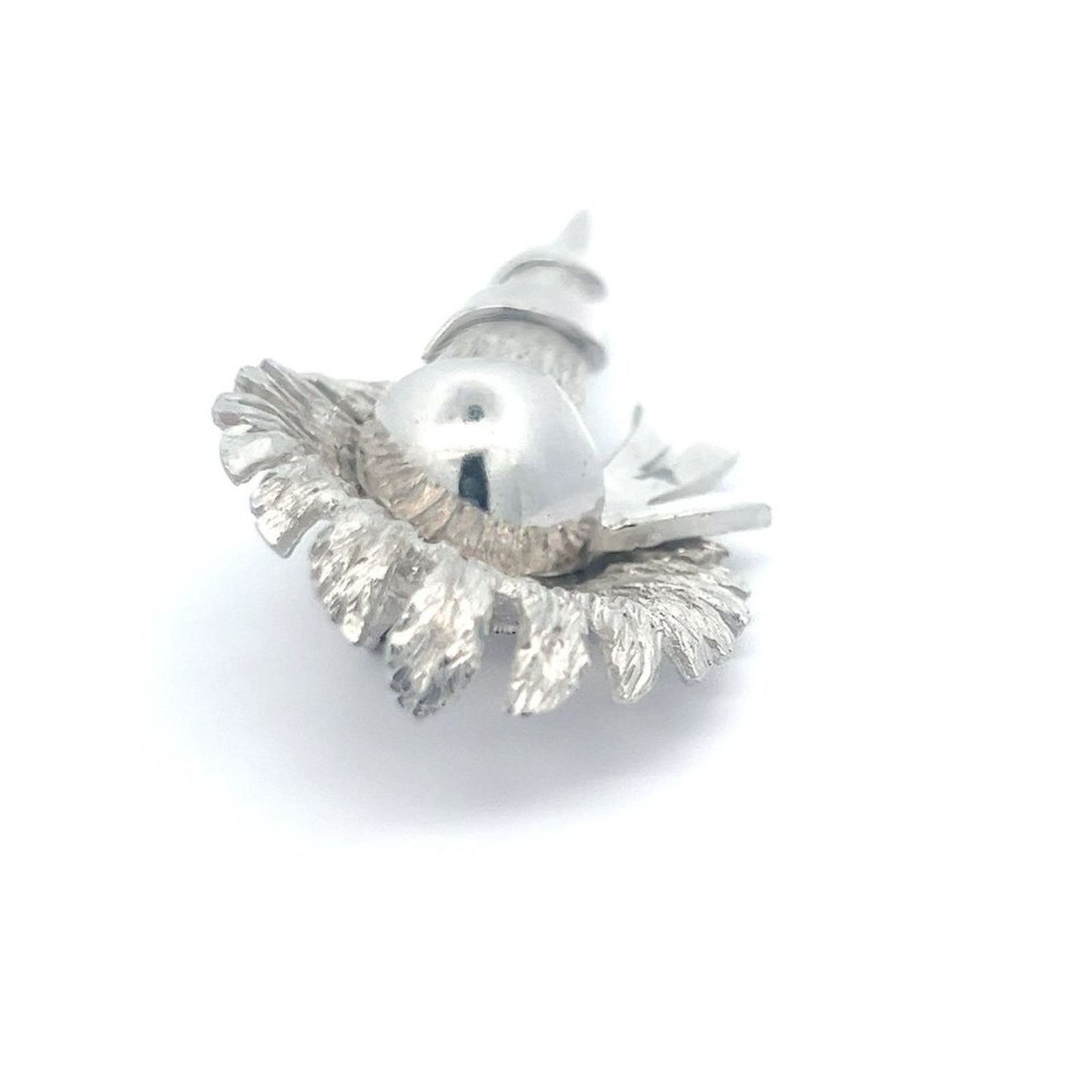 & Other Stories Vintage Signed Ledo Silver Brush Tone Brooch Pin Size ONE SIZE - 7 Thumbnail