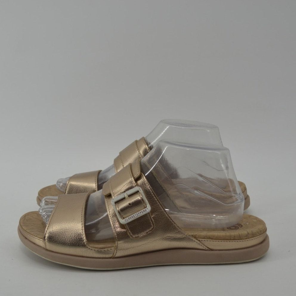Clarks Cloudsteppers Clarks Size 9 June Tide Gold Metallic Slides Size US 9 / IT 39 - 14 Thumbnail